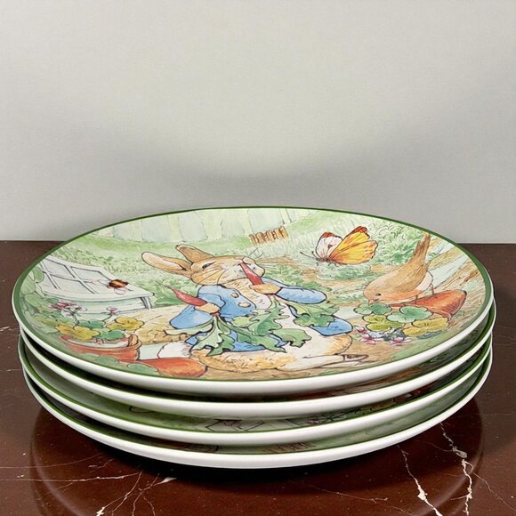 Williams Sonoma Peter Rabbit Collection Set 4 Salad Plates 8" - Picture 2 of 11